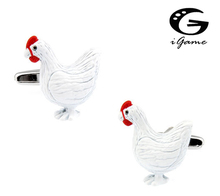 iGame Hen Cuff Links Quality Brass Material Unique White Chicken Design Free Shipping 2024 - buy cheap