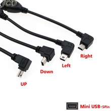JCD 1 шт. USB A 2,0 Женский к Mini USB B Мужской OTG адаптер Дата кабель для автомобиля аудио DVD GPS 14 см 2024 - купить недорого