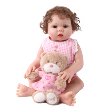 43 см reborn полностью силиконовые детские куклы Реалистичная принцесса малыш виниловая новорожденная Коллекционная кукла bathe toys детский подарок boneca 2024 - купить недорого