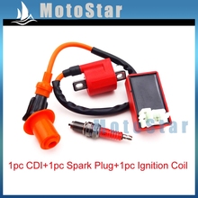 Racing Ignition Coil + 6 Pin AC CDI Box + Spark Plug D8TC For CG 125cc 150cc 200c 250cc Chinese ATV Quad Pit Dirt Bike 2024 - buy cheap