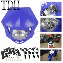 Faro delantero para motocicleta Dirt Bike MX, luz deportiva doble para EXC, SX, SXF, XC, MX, SMR, Enduro, Supermoto Universal, color azul 2024 - compra barato