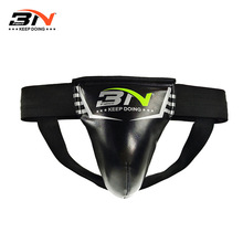 Adjustable kids Adult jockstrap PU leather Crotch Protector GROIN GUARD Breathing hole Taekwondo katrate Boxing mma equipment 2024 - buy cheap