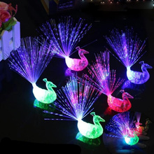 Led party Novelty Creative LED Flash peacock finger lights kids 7 luminous colour rings children's gift toys Halloween Party toy 2024 - buy cheap