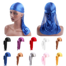 De los hombres de la nueva moda de Durags pañuelo turbante pelucas hombres sedoso Durag sombreros diadema sombrero de pirata accesorios para el cabello 2024 - compra barato