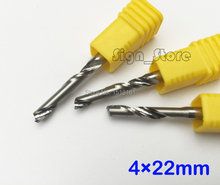 3pcs Aluminium Cutting Single Flute CNC Router Bits 4mm * 22mm 2024 - buy cheap