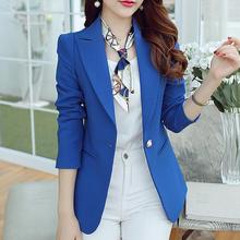 U-SWEAR Women Blazers And Jackets Suit 2020 Spring Autumn Jackets Single Button Blaser Female Blue Ladies Blazer Femme 2024 - buy cheap