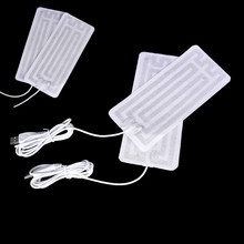 Almohadillas calefactoras de 5V para pies, almohadillas calentadas por USB, almohadillas para la cintura, Guantes Térmicos de fibra de carbono, 1 par 2024 - compra barato