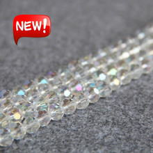 Beautiful Faceted White AB+ colorful glass Crystal beads stone beads loose Accessory Parts DIY Jewelry making design wholesale 2024 - buy cheap