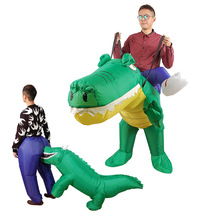 Halloween Inflatable Crocodile Bite Ass Cosplay Party False Costume Adults Party Ride on Animal Cosplay Costume For Women Men 2024 - buy cheap