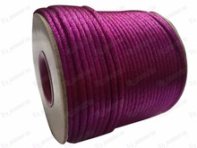1,5 мм Dk фиолетовый погремушка атласный нейлоновый шнур китайский узел Бисероплетение Шнур + веревка макраме браслет фоторасстояние 80 м/рулон 2024 - купить недорого