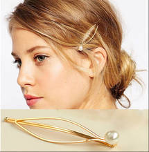 Wholesale  Clip Girl Bijoux Tiara Bridal Hairgrips Imitation Pearl Headbands for Women Wedding Hair Jewelry Accessories 2024 - buy cheap