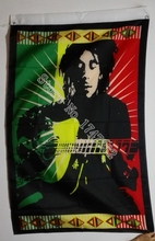 Bandeira jamaica rasta de guitarra bob marley, venda quente de bandeira 3x5 pés x 90cm com furos de metal de latão at13 2024 - compre barato