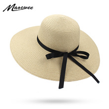 Beach Hat Sun Cap Summer Lady Big Wide-brimmed Hat Folding Sunscreen Anti-UV Fashion Casual Summer Beautiful Nice Sun Cap 2024 - buy cheap