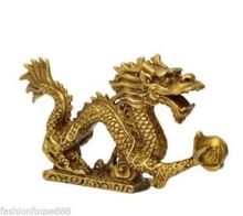 Estatuilla de dragón de bronce de Tíbet chino, estatua decorativa de cobre, decoración al por mayor, latón real 2024 - compra barato