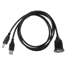 1m Car Van Dashboard Flush Mount Dual USB Socket Extension Lead Panel Cable Mount Extension Cable for Auto motorcycle boat 2024 - buy cheap