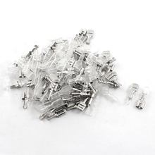 100PCS/50Pairs 6.3mm Female Spade Crimp Terminals Electrical Insulating Sleeve Wire Wrap Connector 2024 - buy cheap