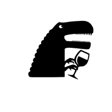 16.1cm*14.6cm Dinosaur Cartoon Animal Vinyl Car Accessories Stickers Black/Silver S3-5666 2024 - buy cheap