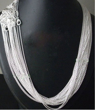 10pcs/lot Promotion! wholesale 925 sterling silver necklace women fashion jewelry Rolo Chain 1mm Necklace 16 18 20 22 24" 2024 - buy cheap