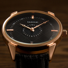 YAZOLE мужские часы, лучший бренд класса люкс erkek kol saati мужские часы водонепроницаемые кожаные римские Мужские часы relojes 2024 - купить недорого