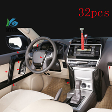 Interior de ABS de madera negra para coche Toyota Land Cruiser Prado FJ150 150 2010-2018, accesorios de 32 Uds. 2024 - compra barato