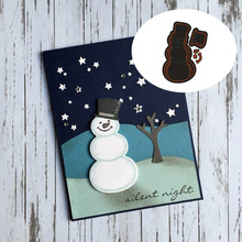 Cute Snowman Carbon steel Cutting Dies Stencil Craft for DIY Creative Scrapbook Cut Stamps Dies Embossing Paper Hand Craft 2024 - buy cheap