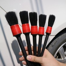 5Pcs Natural Boar Hair Cleaning Brush Auto Detailing Brush Set Car Cleaning Brushes 2024 - buy cheap