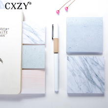 CXZY 1PC Marble sticky note kawaii memo pad Planner sticker paper masking korean school Supplies stationery Office post 3B820 2024 - buy cheap