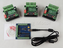 CNC Router mach3 USB 3 Axis Kit, 3pcs TB6560 1 Axis Driver Board + one mach3 4 Axis USB CNC Stepper Motor Controller card 100KHz 2024 - buy cheap