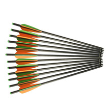 12 pieces 22 inches crossbow arrow bolts mixed carbon bolts 7.62mm inner diameter 2024 - buy cheap