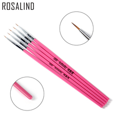 Rosalind 5PCS/sET Nail Brush Acrylic Nail Art Paint Drawing Pen Liner Brush For Manicure Tools For Nail Art Beauty 2024 - buy cheap