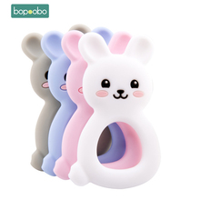 Bopoobo 1pc Baby Teether Bpa Free Silicone Rabbit Food Grade Chewable Nursing Teething Necklace Accessory Baby Products Newborn 2024 - compre barato