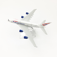JASON TUTU 16 см BRITISH AIRWAYS Airbus A380 модель самолета Модель аэроплана самолет Литые металлические Самолеты 1:400 игрушка 2024 - купить недорого