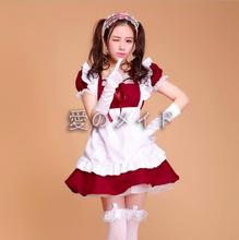 2018 Sexy French Maid Costume Sweet Gothic Lolita Dress Anime Cosplay Sissy Maid Uniform Plus Size Halloween Costumes For Women 2024 - buy cheap