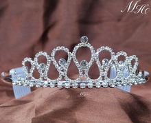 Tiaras pequeñas con peines para el pelo, cristal de estrás transparente, coronas de bailes de graduación, aniversarios, fiestas, vinchas para niños 2024 - compra barato