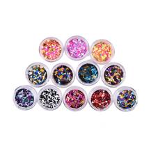 12 Boxes Nail Art Glitter ROUND Shapes Confetti Sequins Acrylic Tips UV Gel 2024 - buy cheap