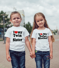 Eu amo meu irmão & eu amo minha irmã branco crianças tshirt verão crianças camiseta branco meninas camisas topos meninos crianças t escola 2024 - compre barato