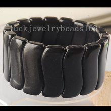Free Shipping Fashion Jewelry Black Howlite Beads Stretch Bracelet  8" FG6085 2024 - buy cheap
