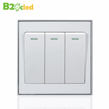 High quality White Wall switch supply three open control switch Home Furnishing lighting switch on /off 3 key power switch 2024 - buy cheap