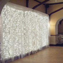 Cordão de luz led para decoração, 4.5m x 3m 300leds, tomada da ue, 220v, fada, para natal, festa, guirlanda, decoração de casamento, luzes piscantes 2024 - compre barato