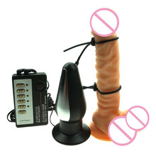 Medical Themed Toys Kit Electric Shock Penis Rings and Electro Shock Anal Butt Plug, penis extender anal dilator, Sex Products 2024 - buy cheap