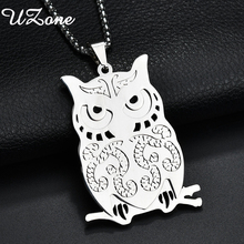 UZone Charm Sliver Owl Necklace Pendant For Men Cool Jewelry Stainless Steel Statement Necklace Party G 2024 - buy cheap