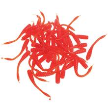 50 шт. 4,5 см рыболовная приманка, Мягкая приманка, имитирующая земляной червь, красные черви, пластиковые приманки 2024 - купить недорого