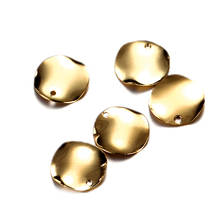 20PCS/lot 12x12mm Wholesale Copper Simple Round Metal Sheet Charms for Jewelry DIY Making Bracelet Accessories Findings 2024 - buy cheap