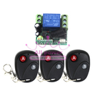 Sistema de controle remoto sem fio 1 receptor e 3 transmissores, 100m, 1 canais, 4 relés, 12v, código fixo, saída, 315/433mhz, ajustável 2026 - compre barato