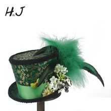 Women Flower Fascinator Mini Top Hat Hair Lady Clip Gothic Feather Wings Clock Butterfly Decoration Headwear Hair 2024 - buy cheap