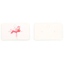 8Seasons Paper Jewelry Earrings Display Card Rectangle Animals Red Flamingo Pattern Accessories 50mm(2") x 30mm(1 1/8"), 50 PCs 2024 - buy cheap