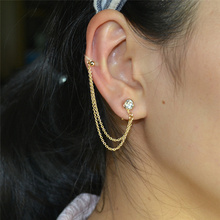 Drop Earrings for women Fashion jewelry clip on the ear without piercing Sexy mature beauty style Ladies Tassel Dangle earrings 2024 - buy cheap