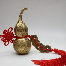 Chinese Fengshui Wu Lou Hu Lu miniaturas Copper Gourd Amulet Brass Copper Home decoration accessories vintage Decor 2024 - buy cheap