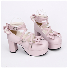 Princess sweet lolita shoes Summer and spring casual fashion shoes with rough heels round head shallow mouth shoes pu9803A 2024 - buy cheap