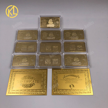 100 шт./лот, монета из золота и металла с 10 сертификатами Fedex или DHL 2024 - купить недорого